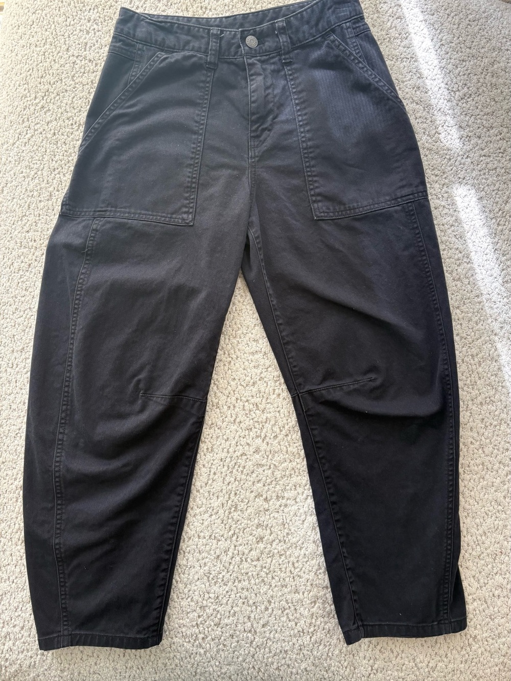 GAP Black Barrel Jeans Petite